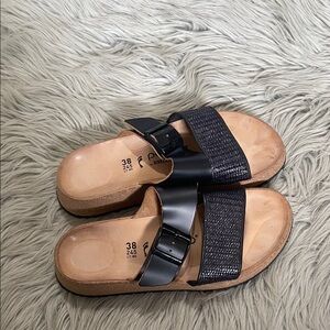 Papillio Black and Tan Sandals